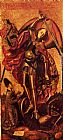 Bartolome Bermejo Canvas Paintings - St. Michael And The Dragon
